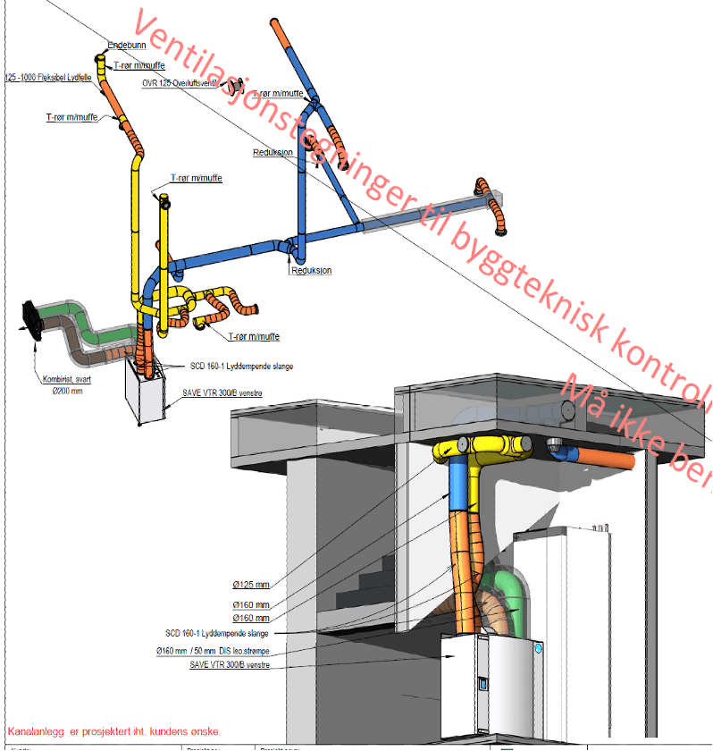 3D-tegning av kanalanlegget.